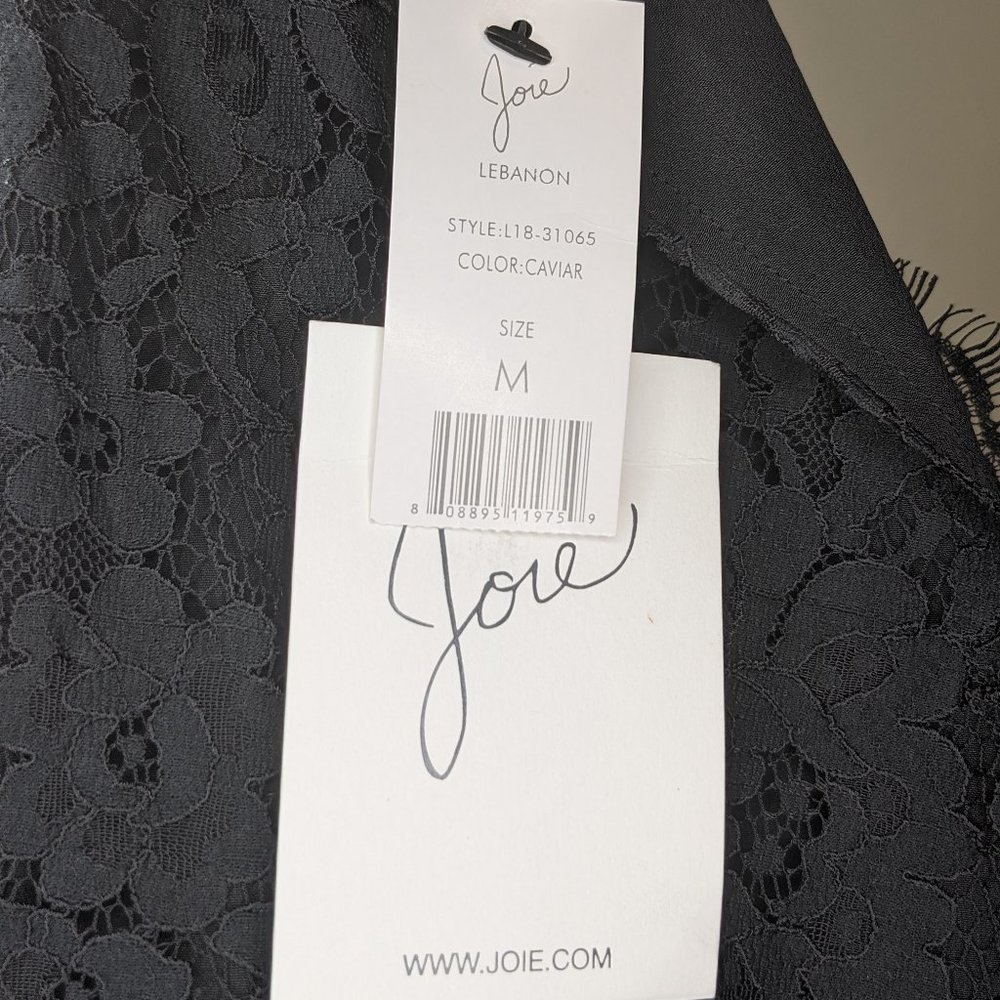 Joie Lebanon Lace Mini Dress Black Size Medium NWT LBD Cocktail Party - Picture 11 of 11